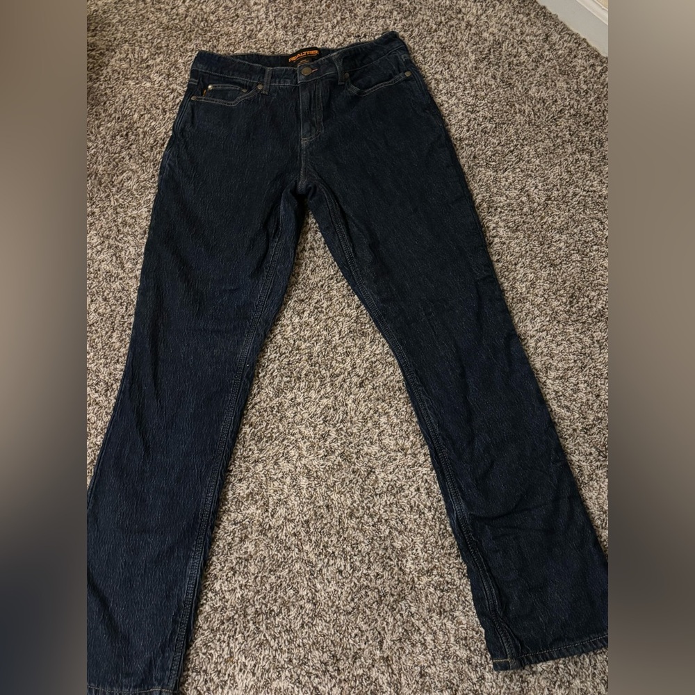 Realtree Black Plaid and Denim Pants